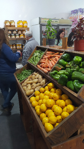 salon comercial fecoagro san juan verduras pimientos, zanahorias, habas, arvejas